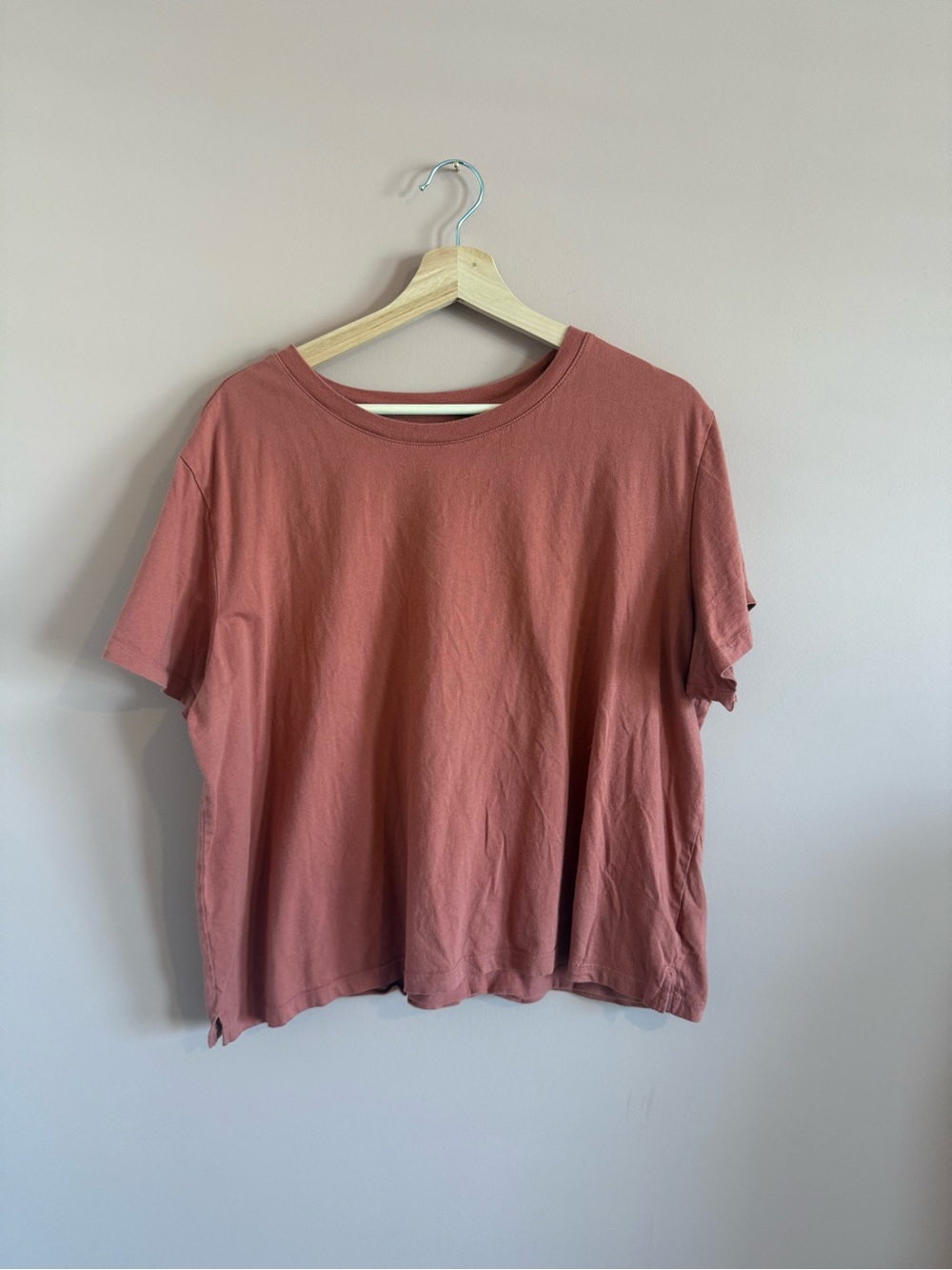 Free Assembly Relaxed Short-Sleeve Tee in Dusty Rose